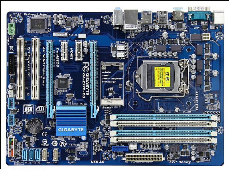Gigabyte GA-Z77P-D3 LGA 1155 DDR3 Z77P-D3 32GB Z77 desktop Motherboard